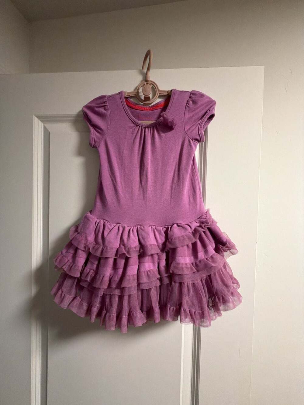 Cherokee Girls Pink Tiered Ruffle Tulle Skirt Dress Size 3T